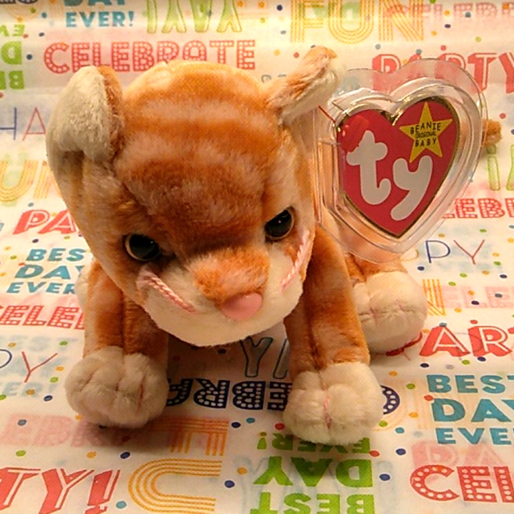 AMBER TY BEANIE BABY KITTEN NEW